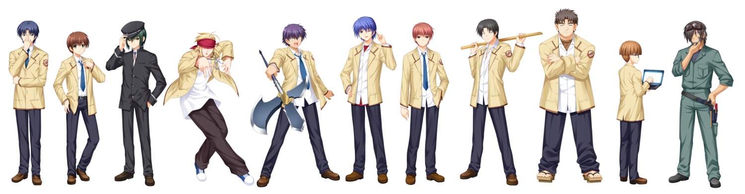 angel_beats! fujimaki hinata_hideki key male matsushita_godan na-ga naoi_ayato noda ooyama otonashi_yuzuru takamatsu takeyama tk_(angel_beats!)