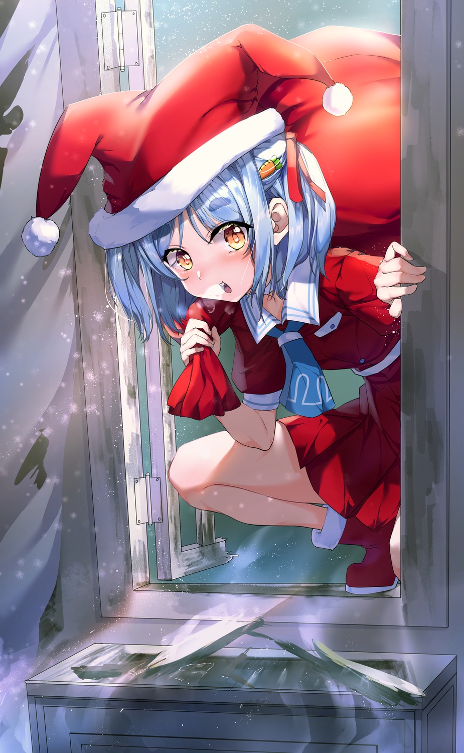 christmas hololive rnjs4967 skirt_lift usada_pekora