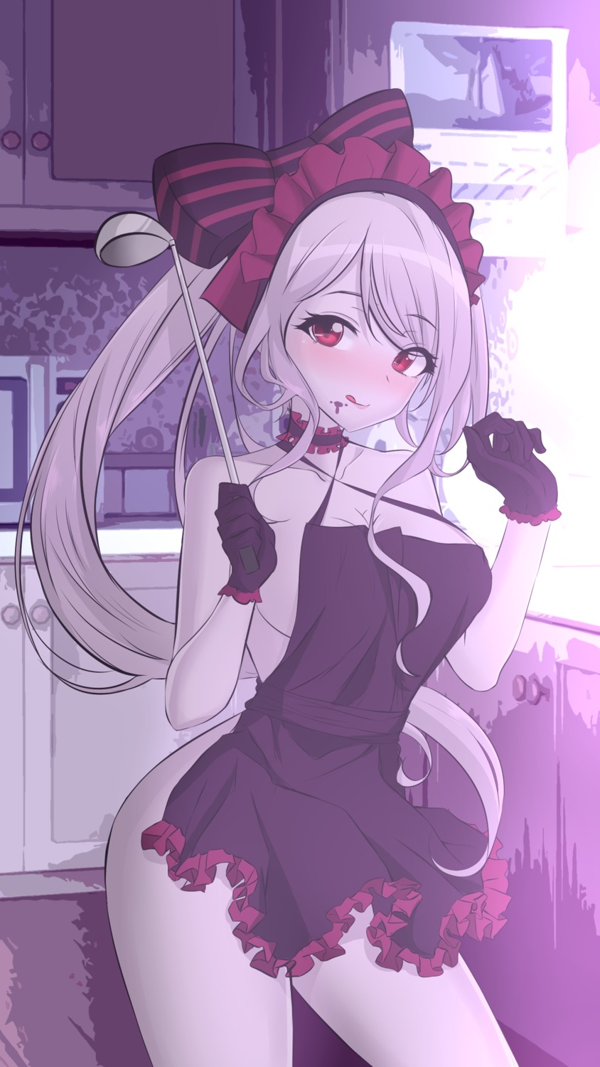 cream feint721 naked_apron overlord shalltear_bloodfallen