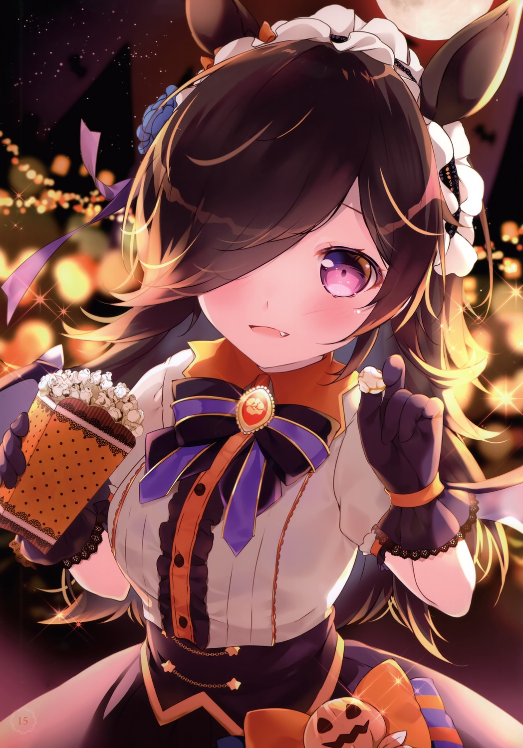 animal_ears halloween mikeou rice_shower_(umamusume) uma_musume_pretty_derby