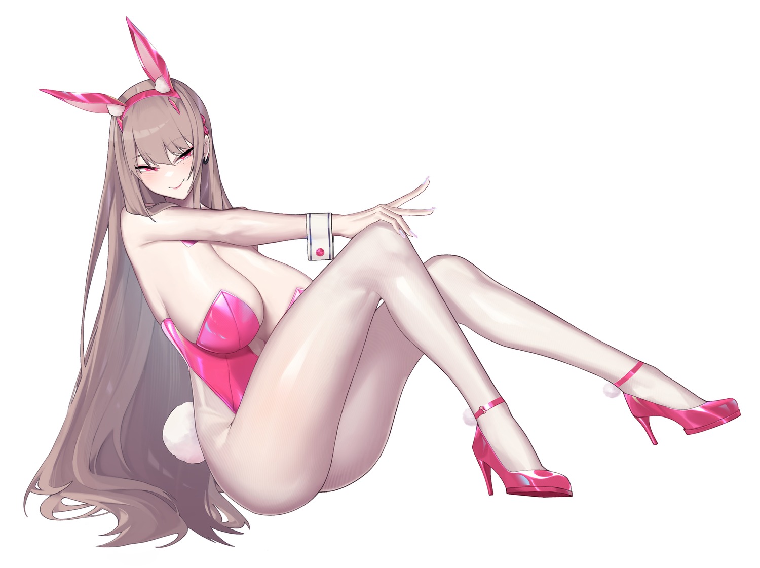 animal_ears befe bunny_ears bunny_girl goddess_of_victory:_nikke heels no_bra tail viper_(nikke)