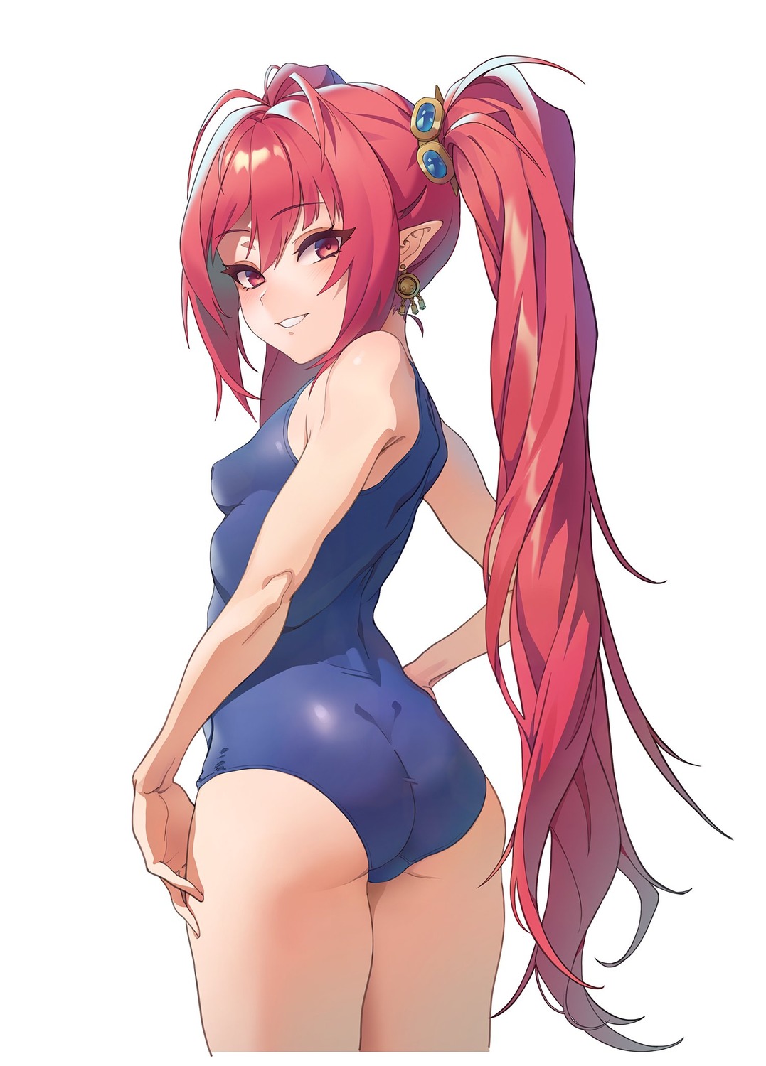 ass dungeon_fighter pointy_ears school_swimsuit swimsuits zzzearly