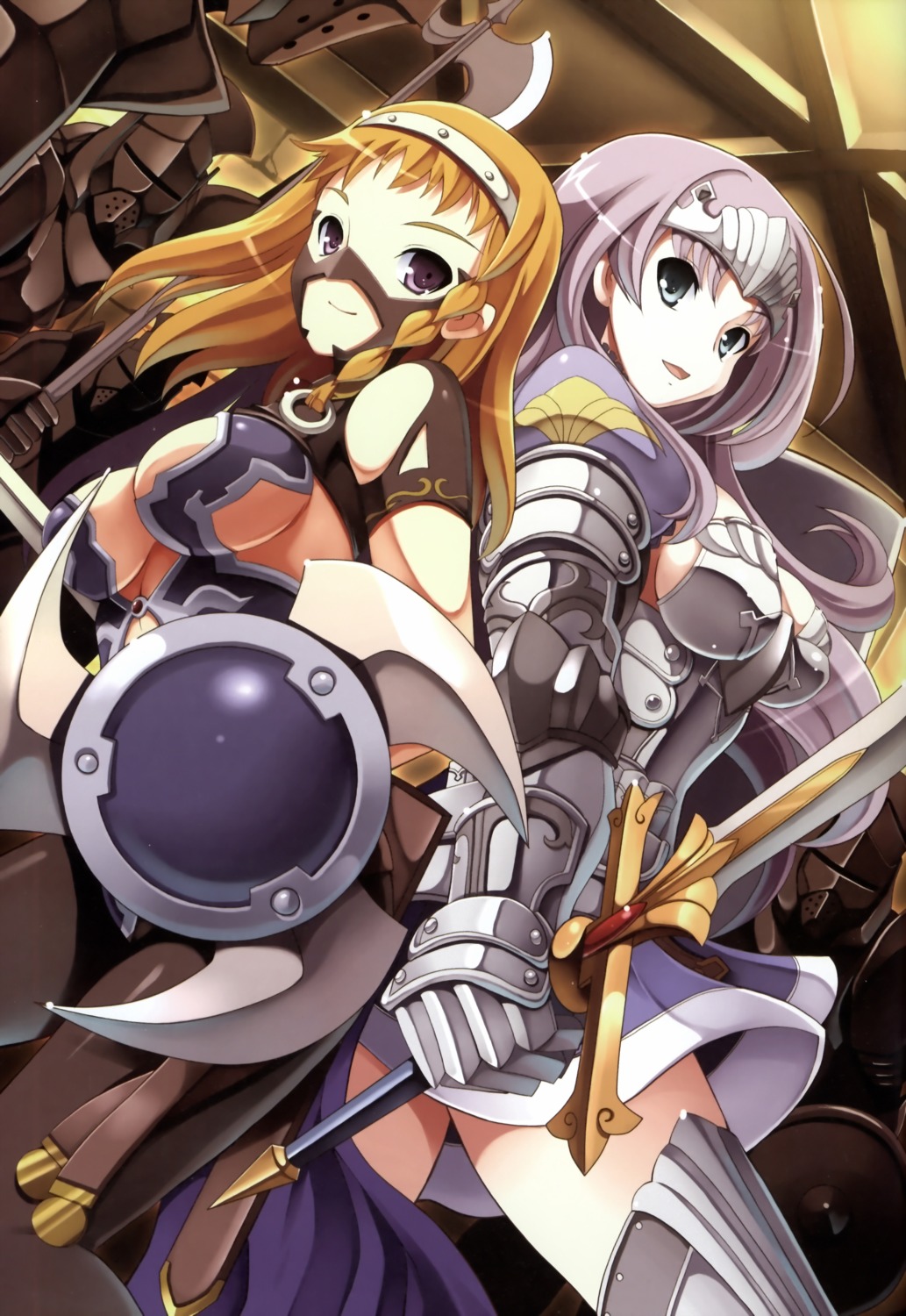 annelotte armor cleavage leina queen's_blade queen's_blade_rebellion sword thighhighs tsurugi_hagane weapon