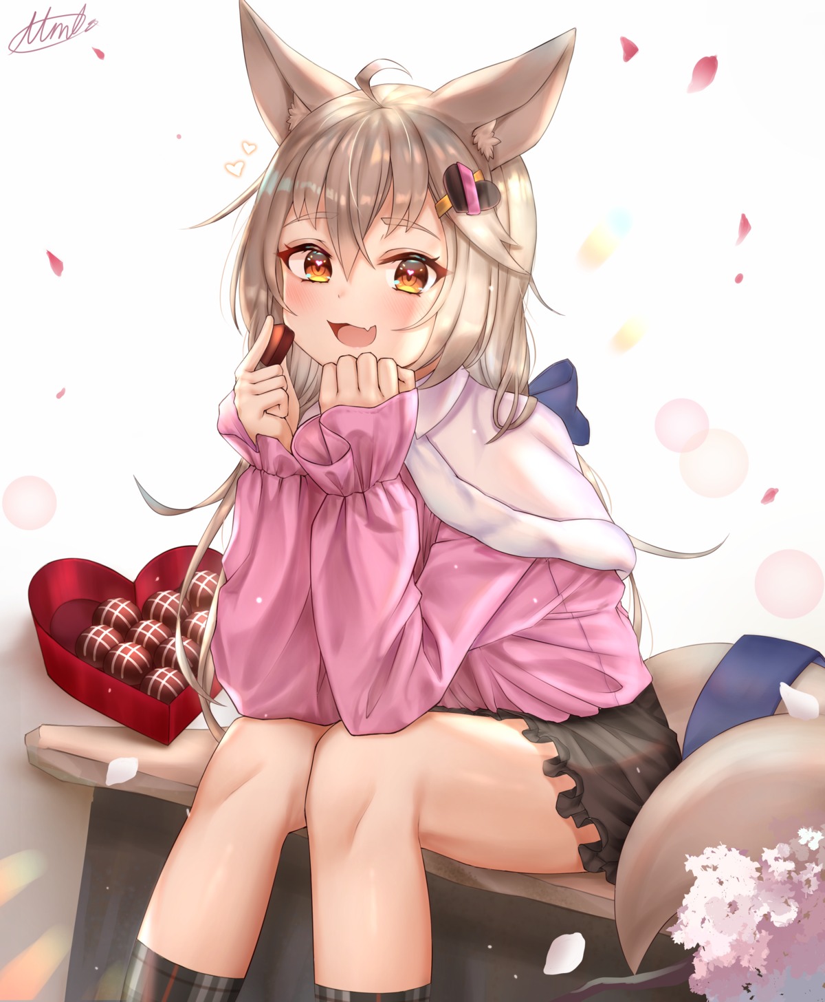 animal_ears kitsune miko_no_kamiko tail