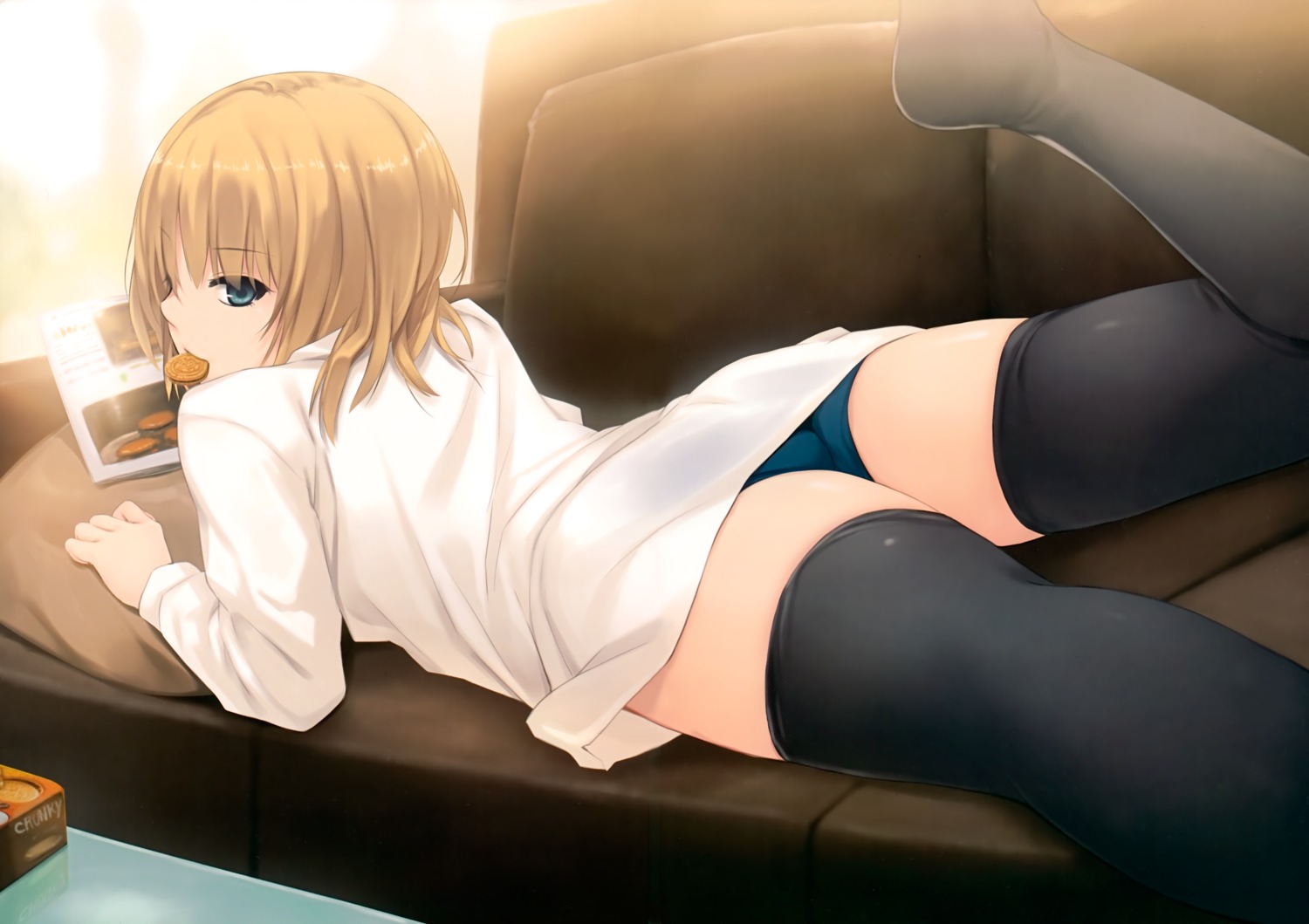 coffee-kizoku pantsu royal_mountain scanning_dust thighhighs