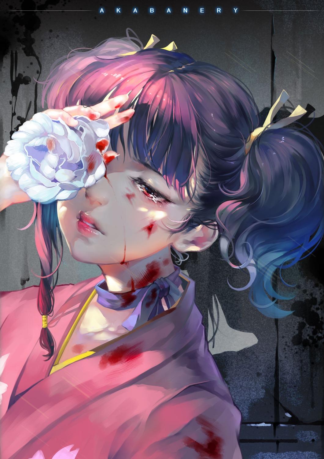 blood kimono koutetsujou_no_kabaneri mumei pudding_(artist)