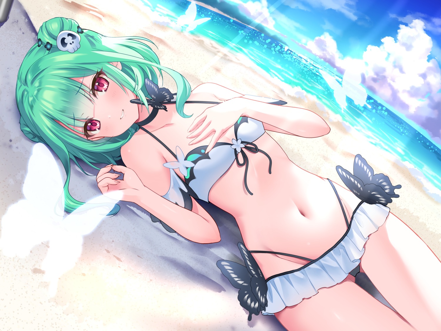 bikini hololive mikeneko_mari swimsuits uruha_rushia