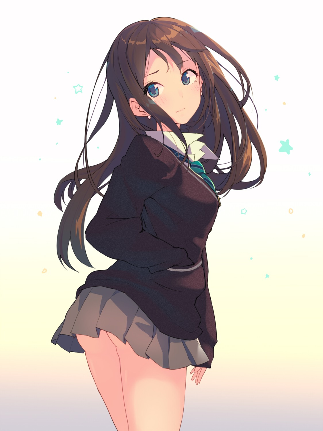 ass nopan seifuku shibuya_rin the_idolm@ster the_idolm@ster_cinderella_girls yoo_(tabi_no_shiori)