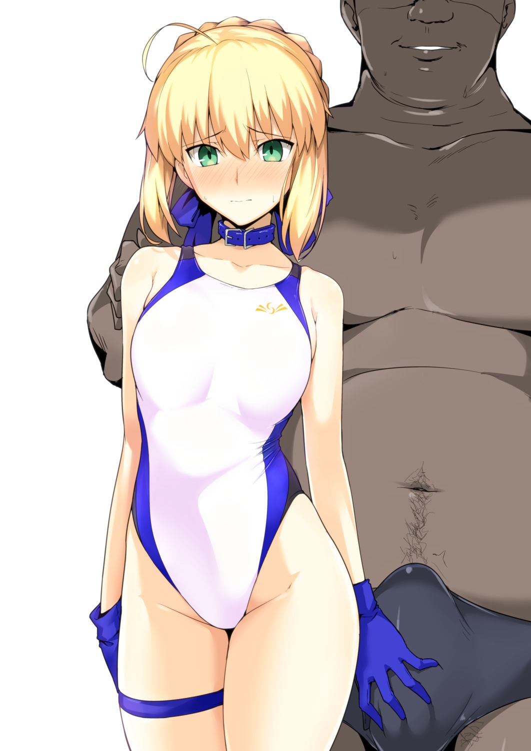 fate/stay_night garter halcon saber swimsuits