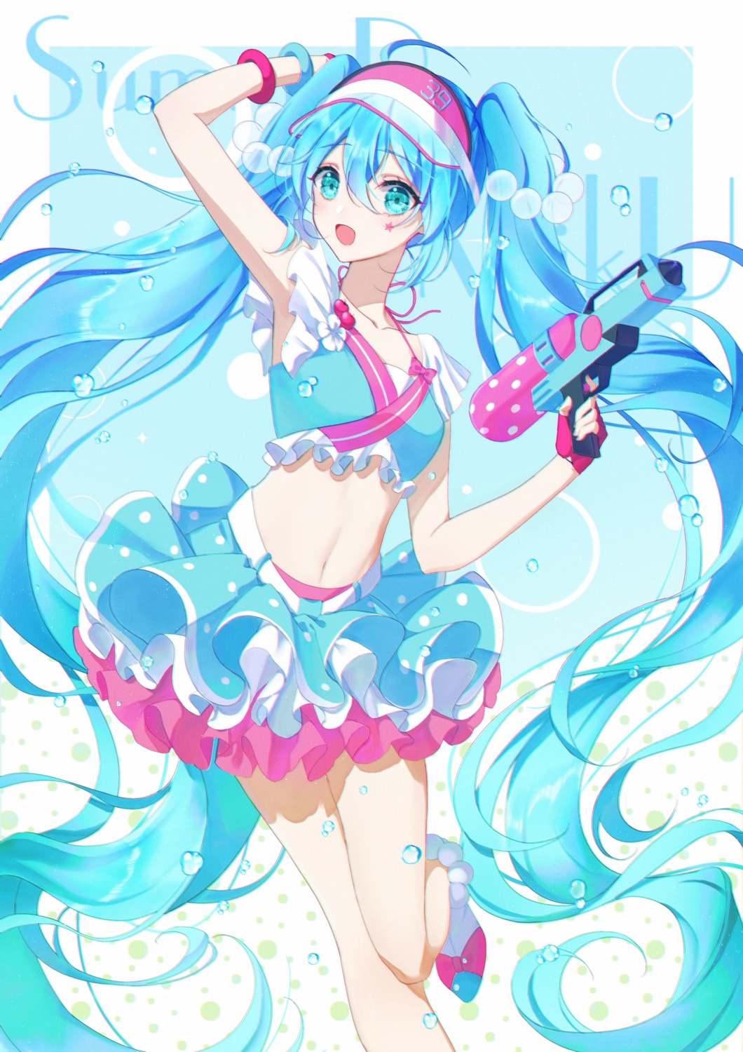 gun hatsune_miku osagelts1213 vocaloid