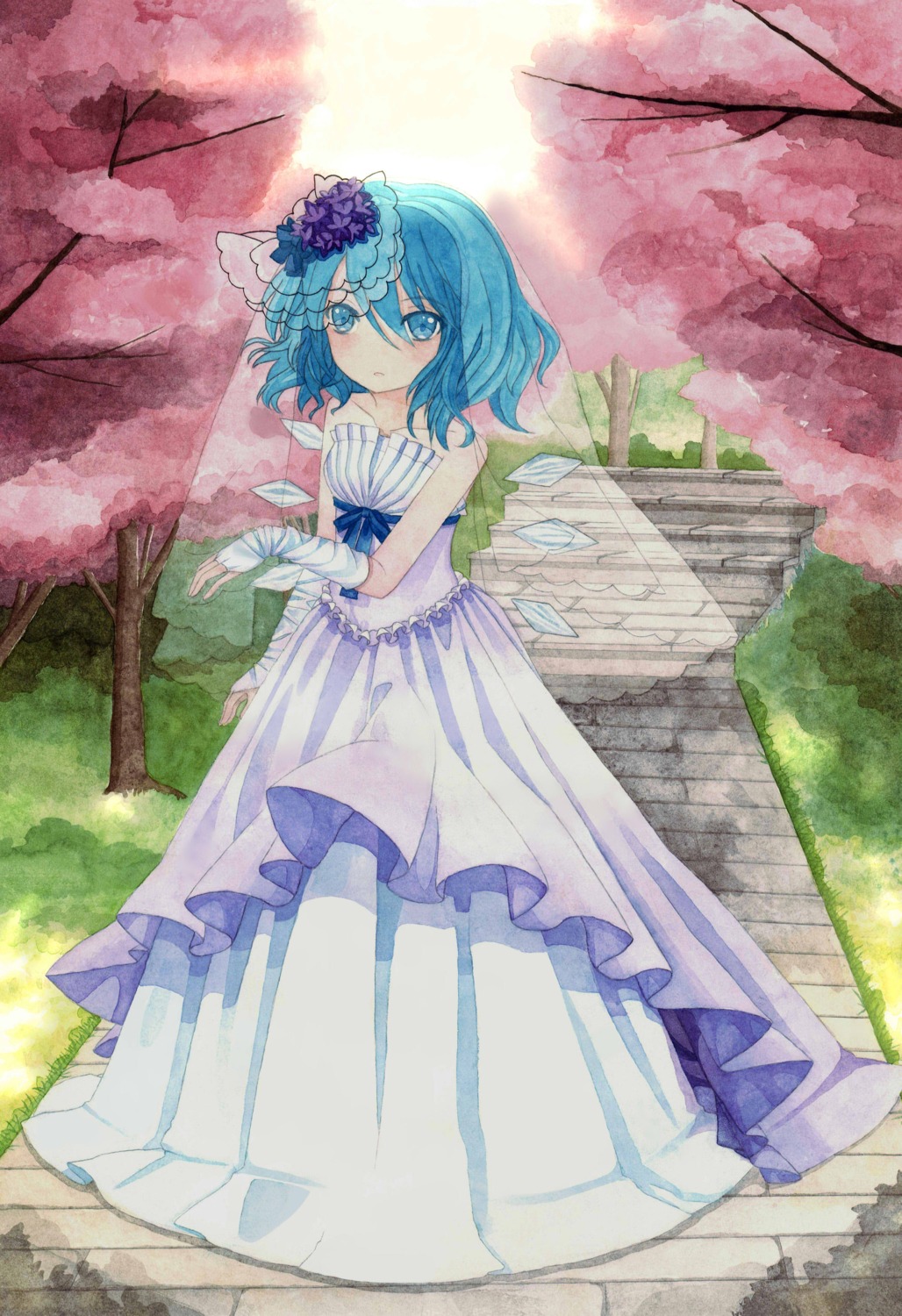 cirno dress nemi_(caprainl) touhou wedding_dress