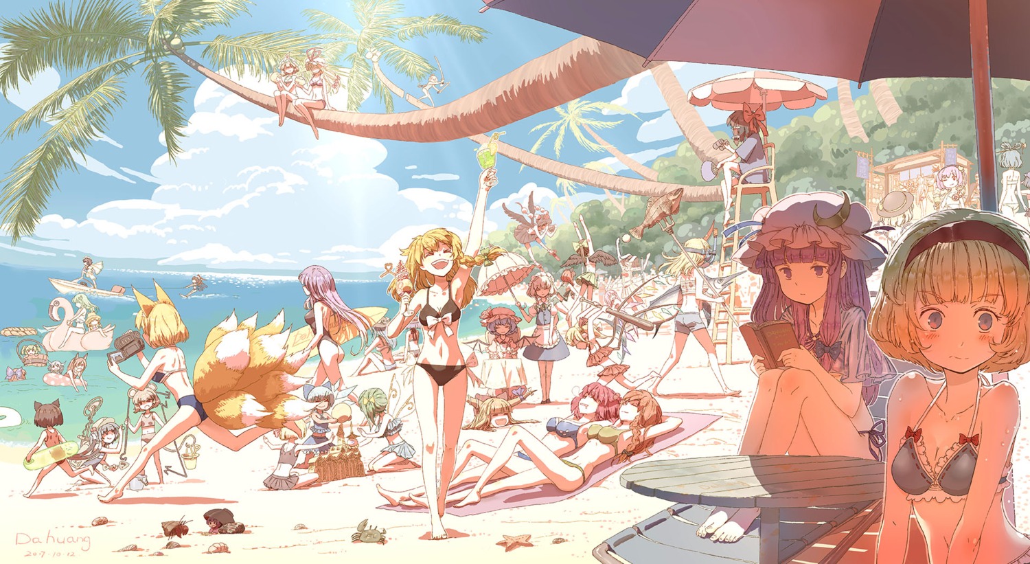 alice_margatroid animal_ears bikini bunny_ears bunny_girl chen cirno cleavage dahuang daiyousei flandre_scarlet fujiwara_no_mokou hakurei_reimu hijiri_byakuren hinanawi_tenshi hong_meiling horns hoshiguma_yuugi houjuu_nue houraisan_kaguya ibuki_suika inaba_tewi izayoi_sakuya kaenbyou_rin kawashiro_nitori kirisame_marisa kisume kitsune kochiya_sanae komeiji_koishi komeiji_satori konpaku_youmu maid miyako_yoshika moriya_suwako murasa_minamitsu mystia_lorelei nagae_iku nazrin nekomimi onozuka_komachi patchouli_knowledge reisen_udongein_inaba reiuji_utsuho remilia_scarlet rumia saigyouji_yuyuko sekibanki shameimaru_aya sukuna_shinmyoumaru swimsuits tail touhou umbrella wakasagihime weapon wings yakumo_ran yakumo_yukari