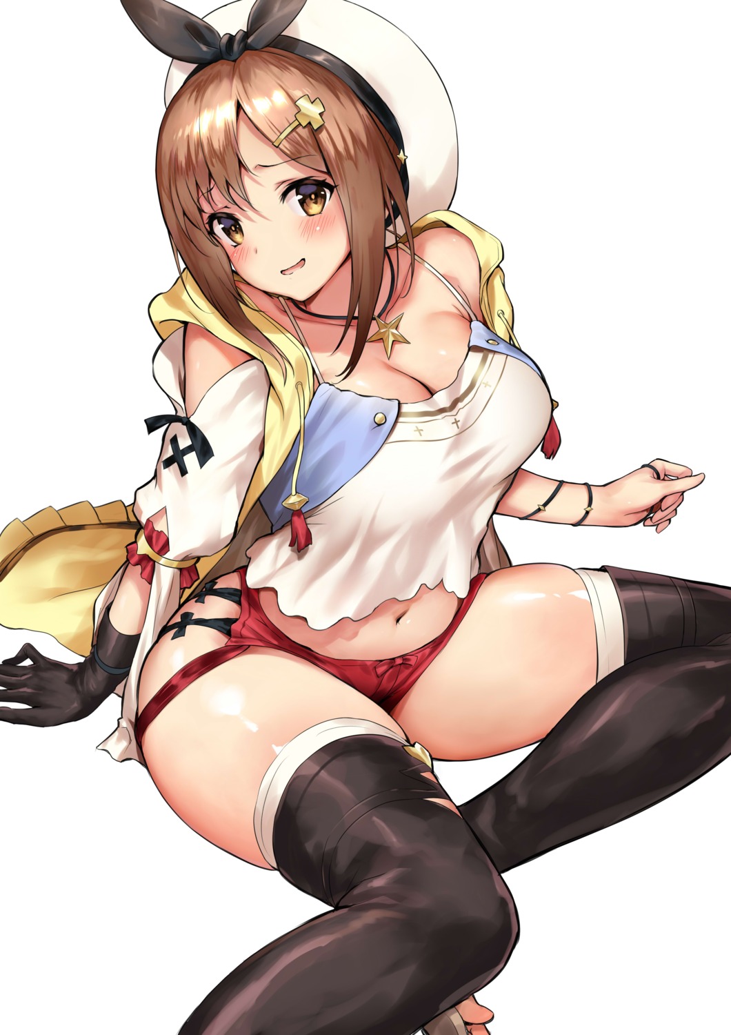 atelier atelier_ryza cleavage no_bra pantsu reisalin_stout tagme thighhighs