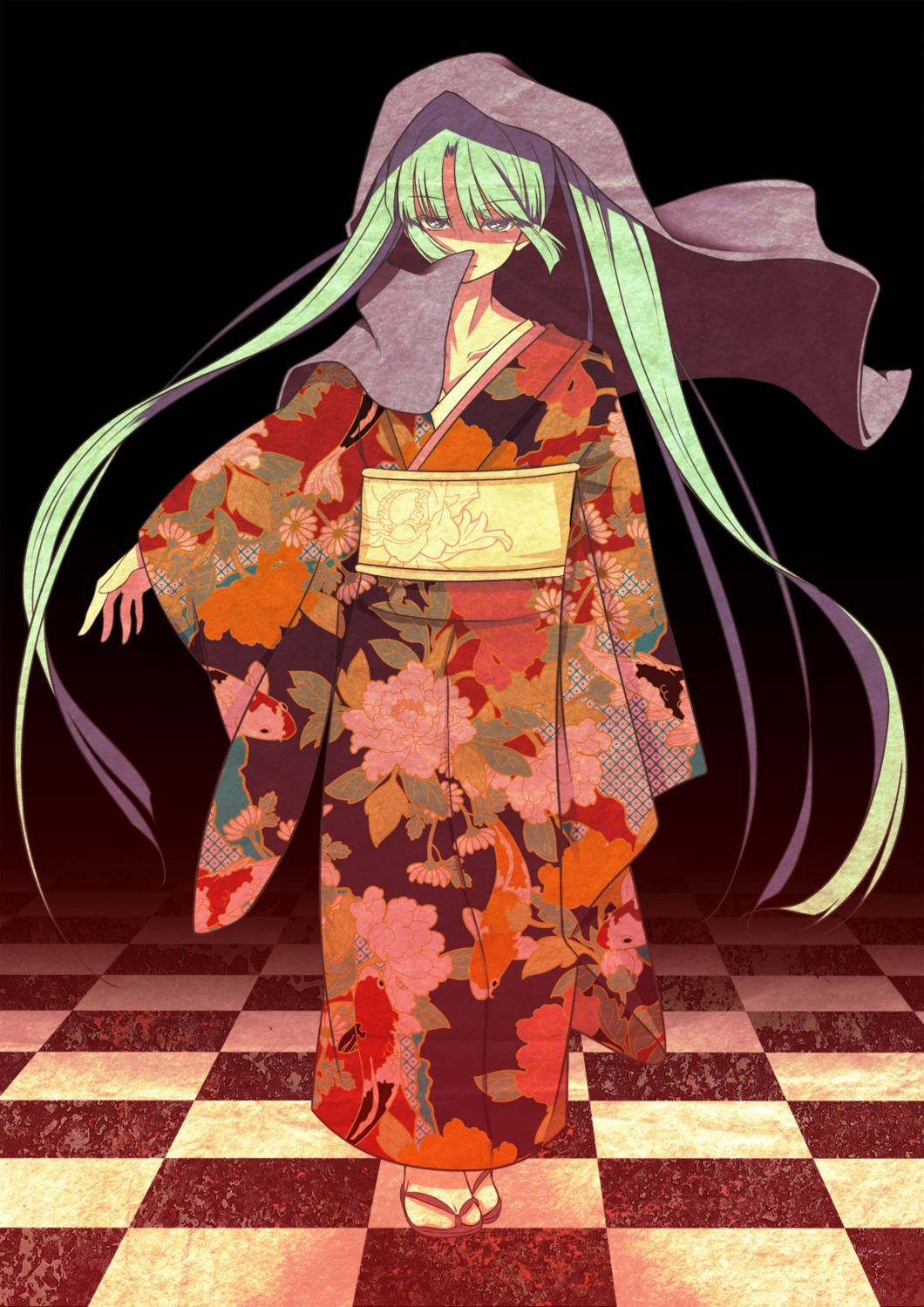 furai hatsune_miku kimono vocaloid