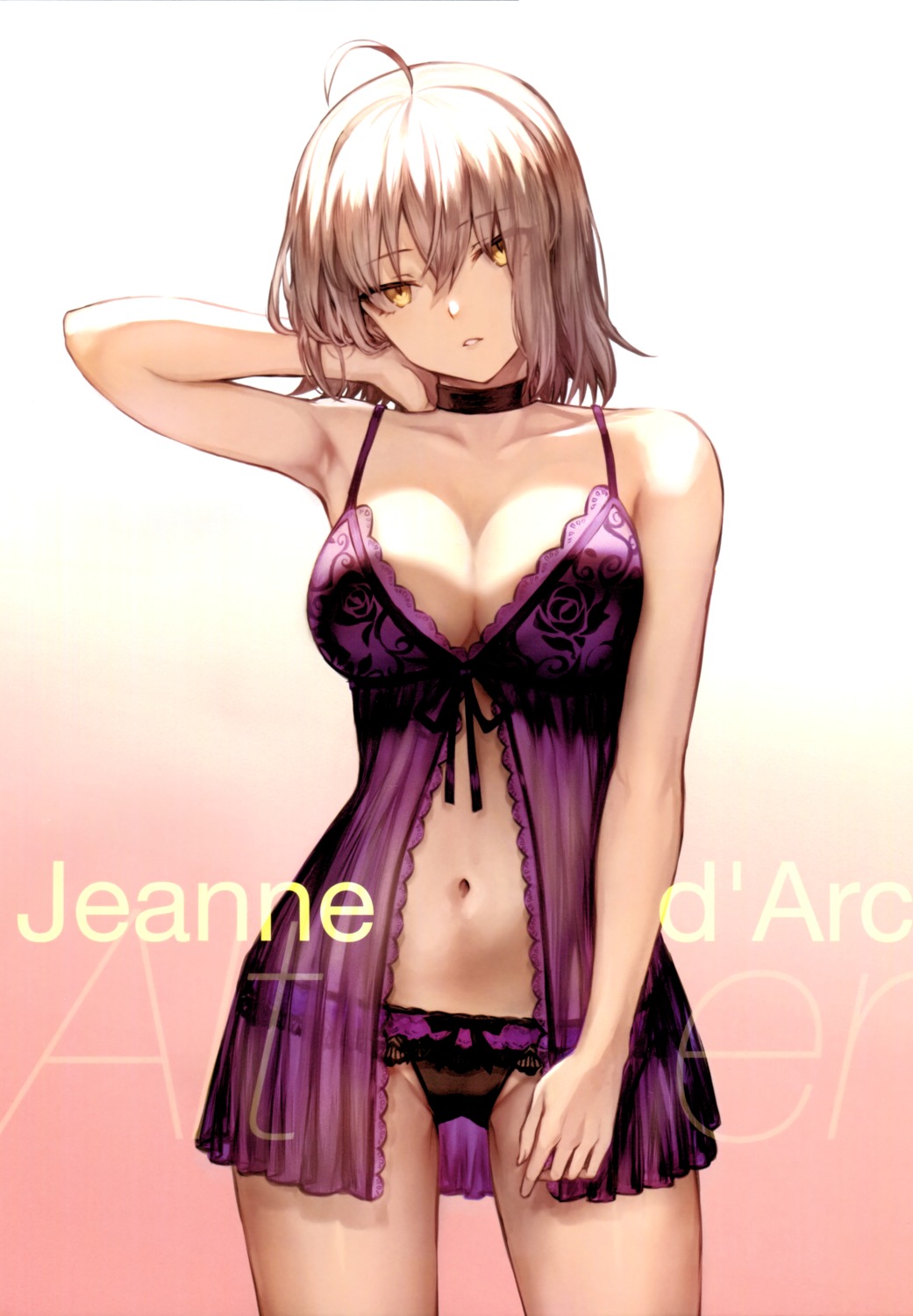 cleavage fate/grand_order jeanne_d'arc jeanne_d'arc_(alter)_(fate) lingerie mashu_(003) pantsu see_through