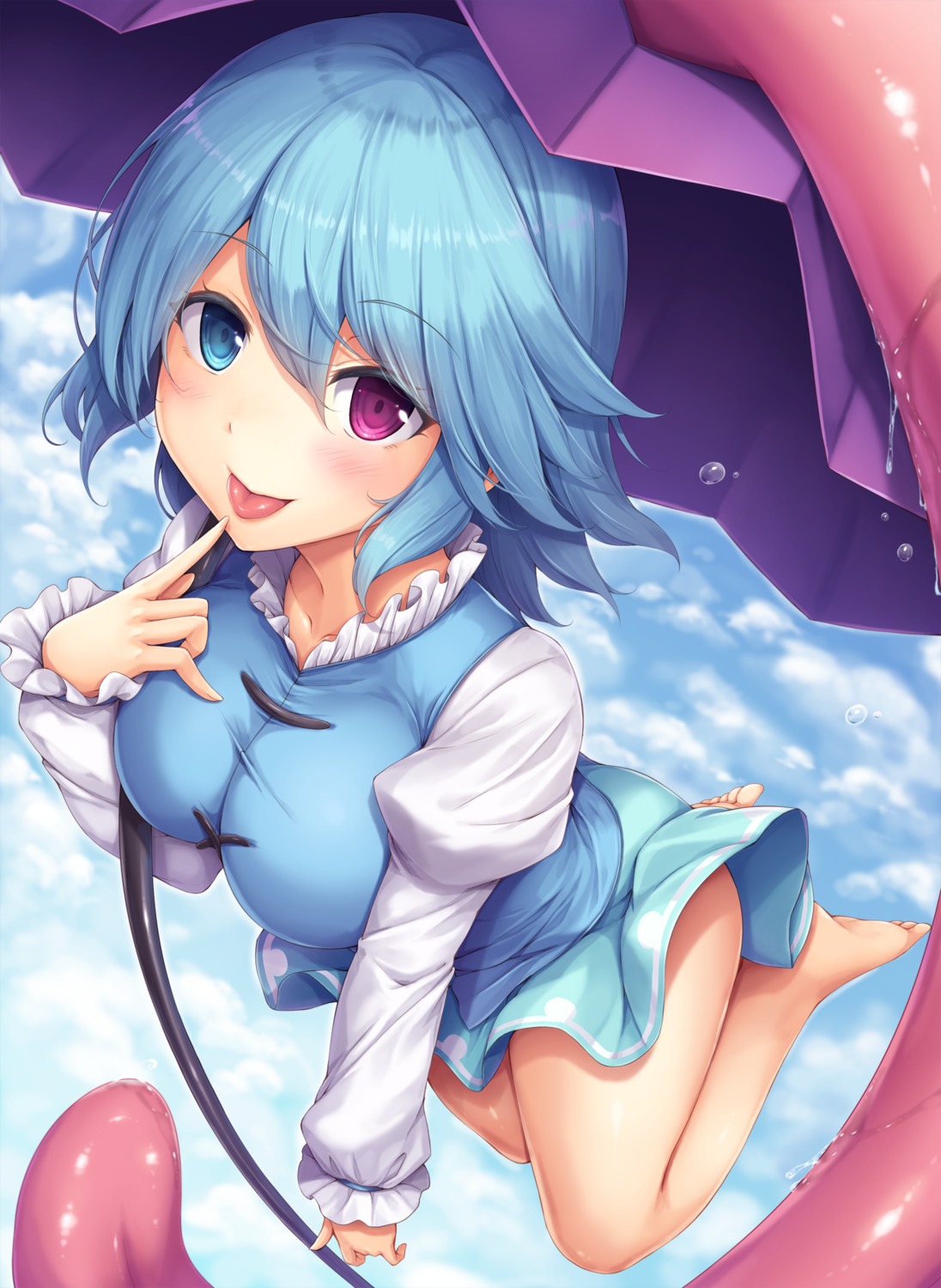 skirt_lift snowcanvas tatara_kogasa touhou