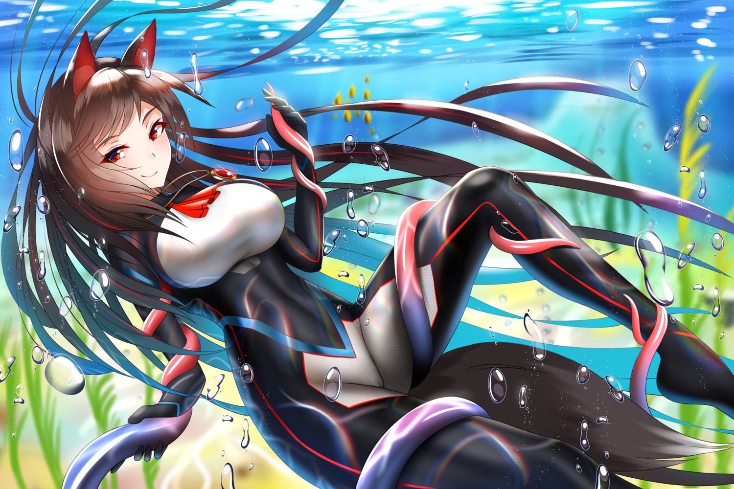 animal_ears bodysuit bondage cameltoe damao_yu imaizumi_kagerou tail tentacles touhou