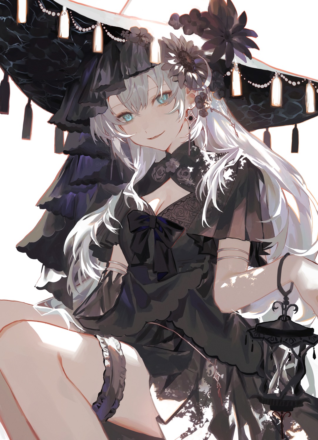 cleavage dress garter iwai_ku_tsuki witch