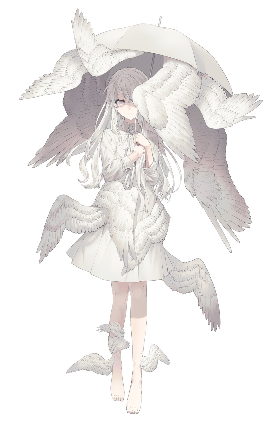 dress rairyuu umbrella wings