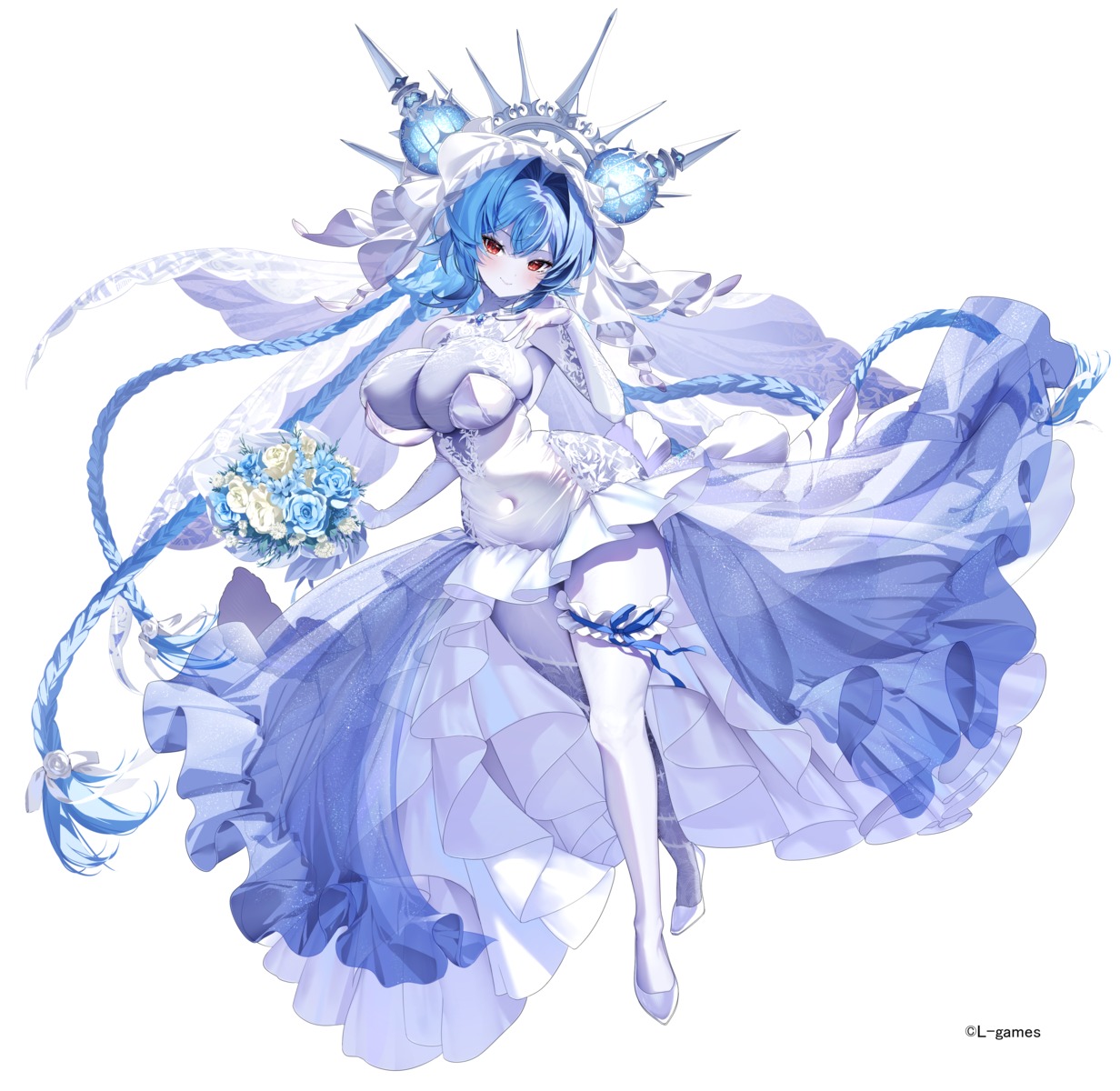 arrow_(tamawo222) dress garter no_bra wedding_dress