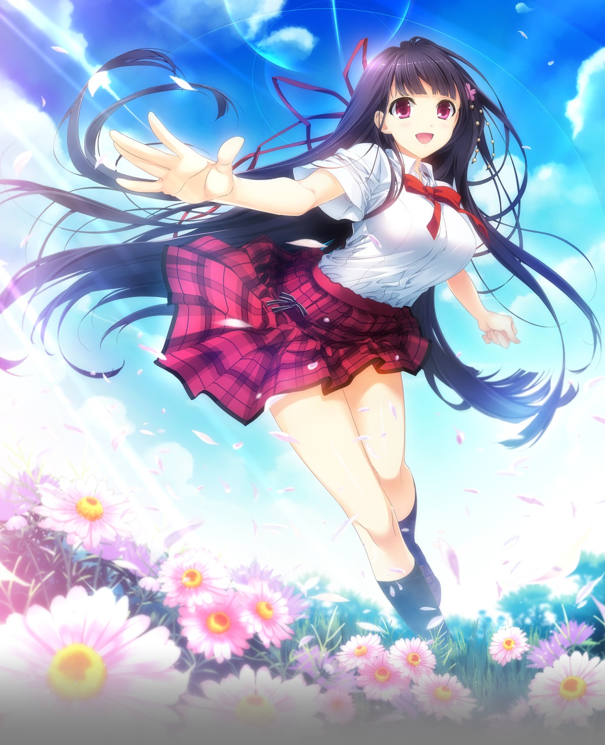 kanojo_to_ore_to_koibito_to marui mihagino_ayano pulltop_latte seifuku skirt_lift