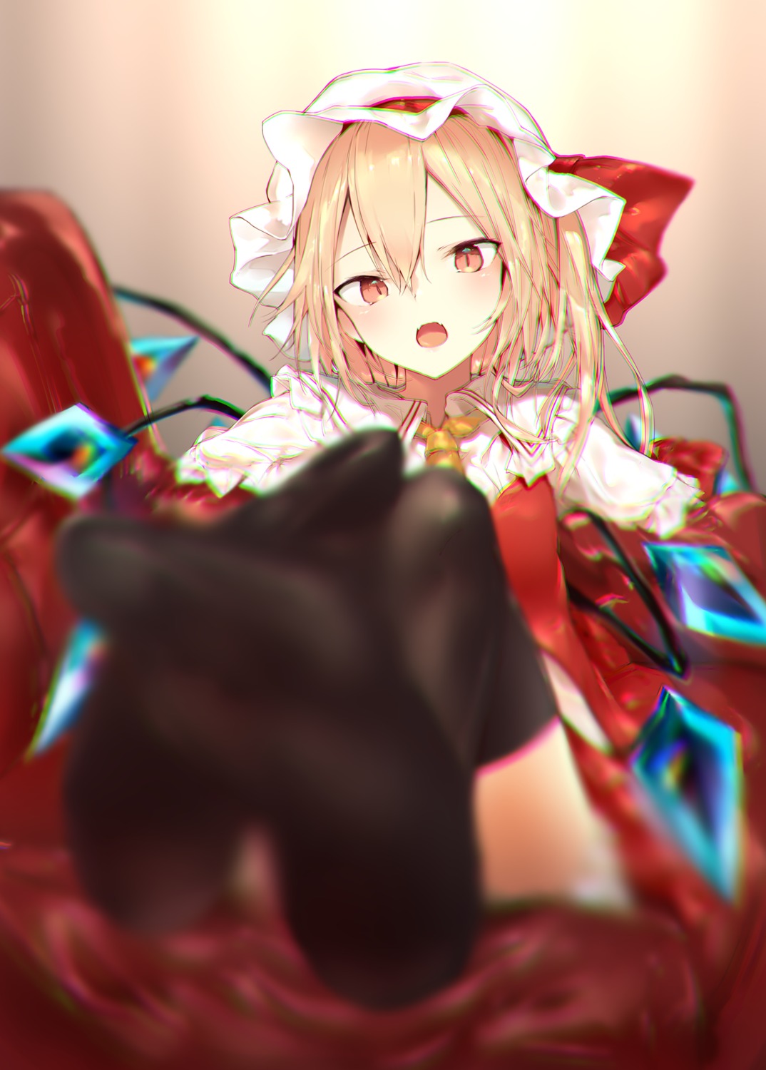 feet flandre_scarlet sakusyo thighhighs touhou wings