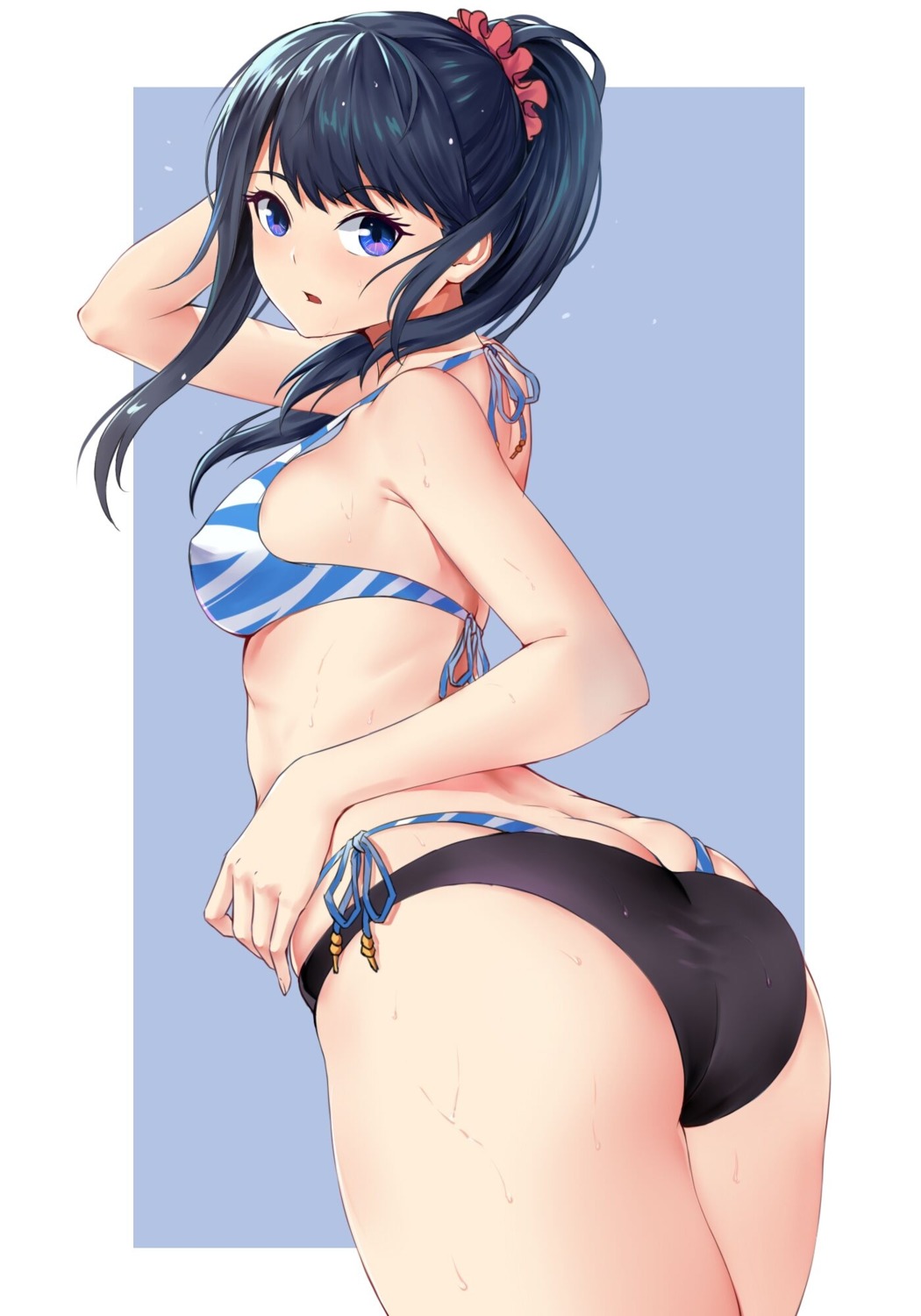 ass bikini chitu_hefeng_zhong erect_nipples ssss.gridman swimsuits takarada_rikka wet