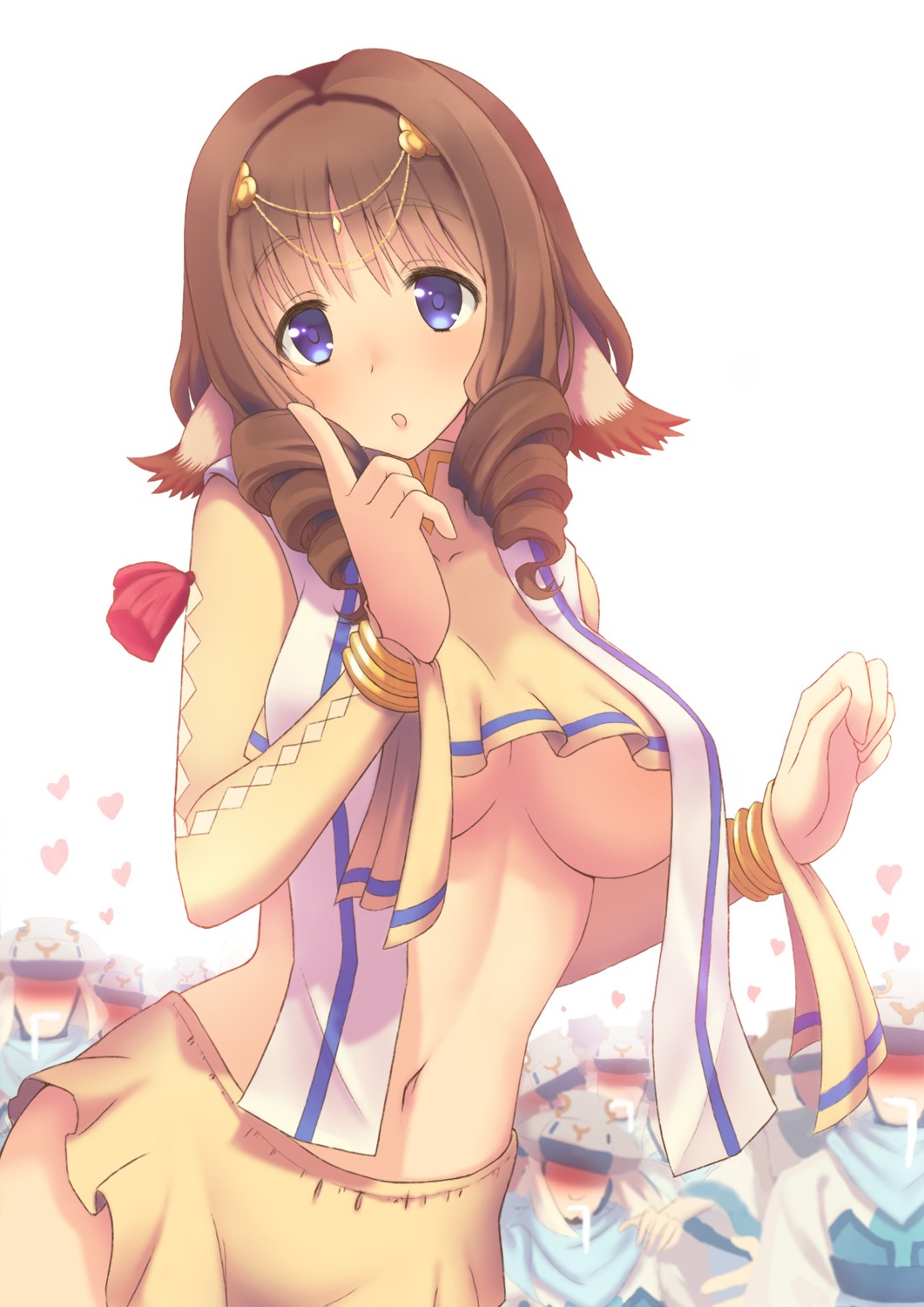 animal_ears fukuro_ko_(greentea) fumirul_(utawarerumono) no_bra underboob utawarerumono utawarerumono_futari_no_hakuoro