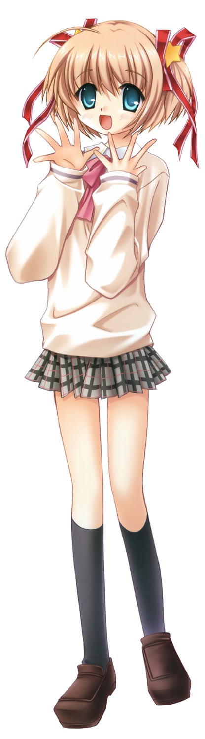 hinoue_itaru kamikita_komari key little_busters! seifuku sweater