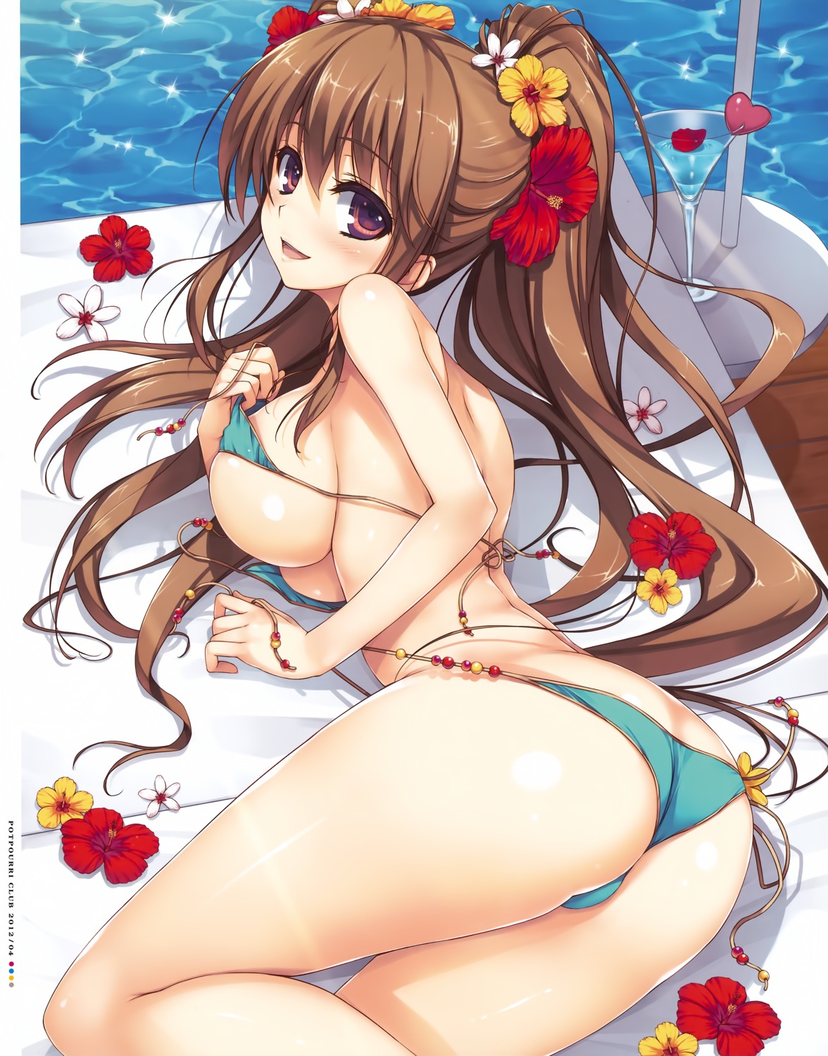 ass bikini swimsuits tomose_shunsaku underboob