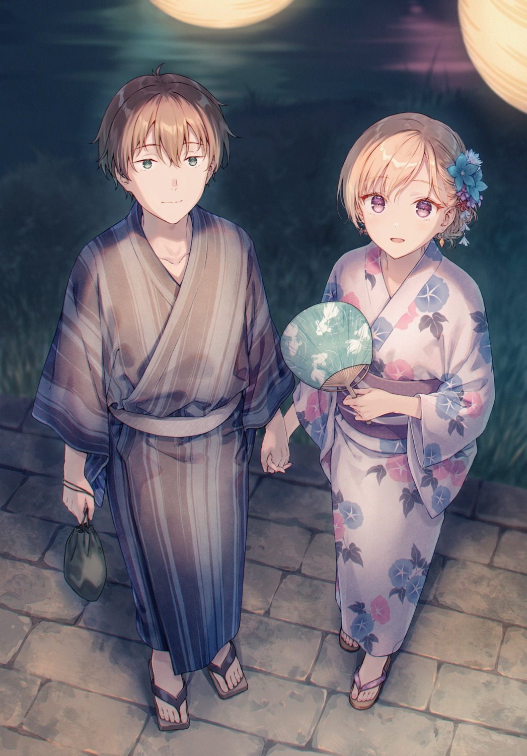 asamura_yuuta ayase_saki gimai_seikatsu hiten yukata