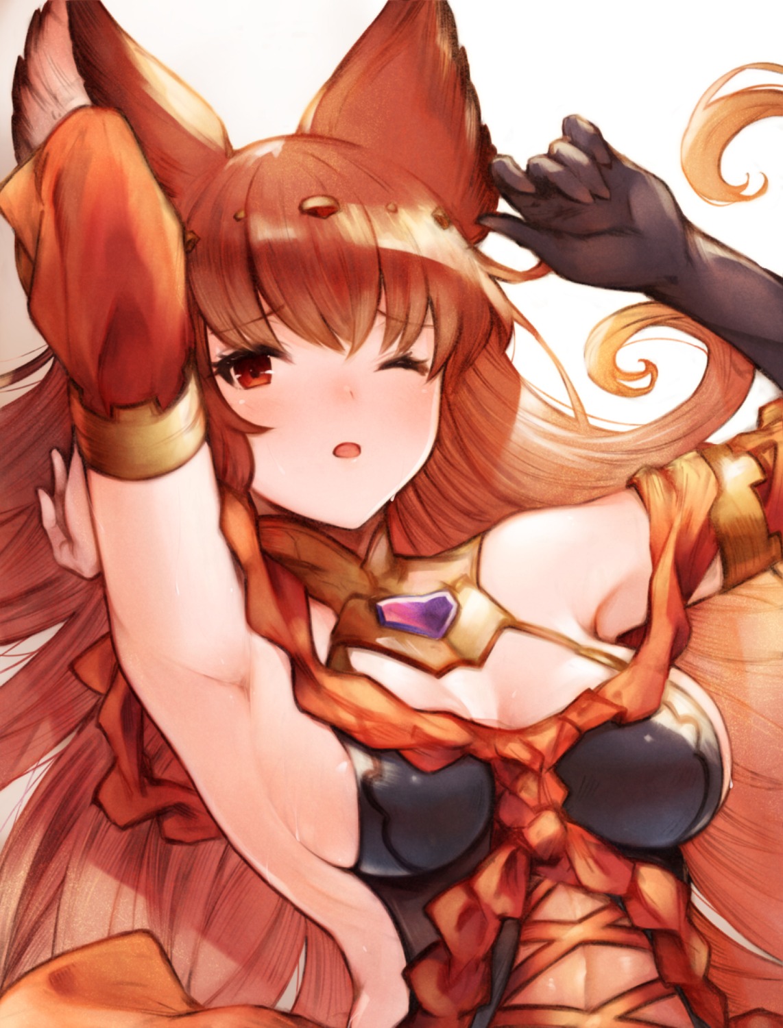 animal_ears anthuria_(granblue_fantasy) cleavage granblue_fantasy koretsuki_azuma