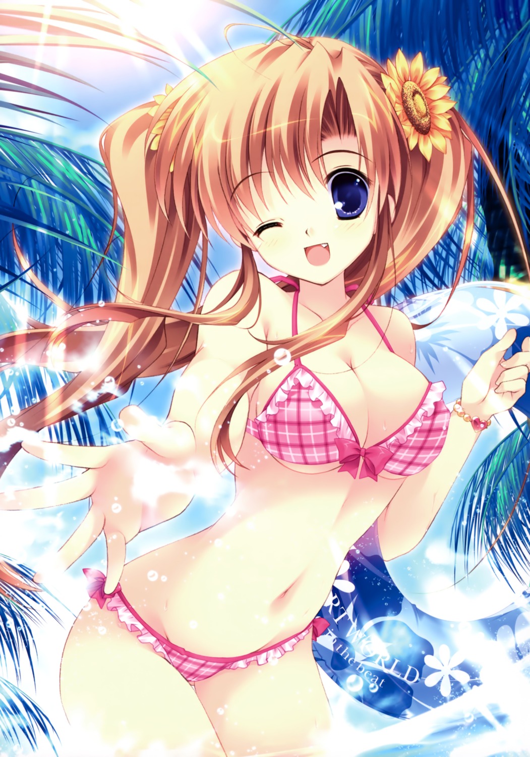 bikini cleavage mikeou pink_chuchu swimsuits