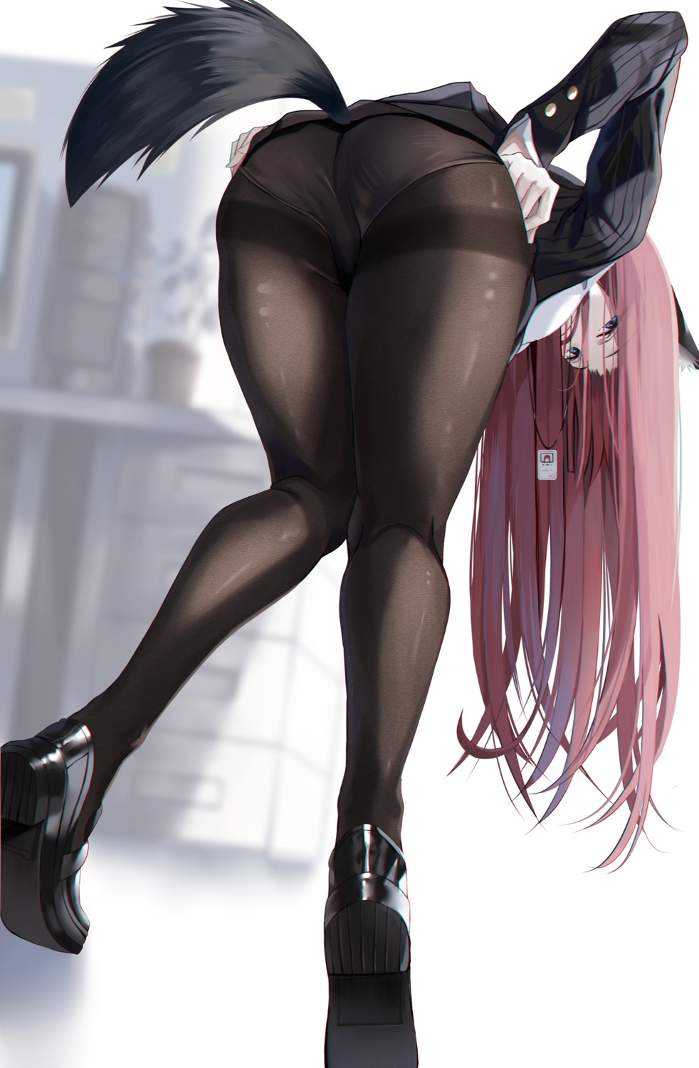 animal_ears ass nick_(nikek96) pantsu pantyhose tail