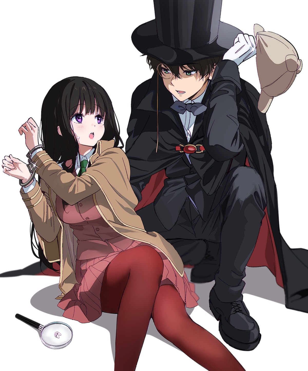 bondage chitanda_eru cosplay hyouka megane mery_(yangmalgage) oreki_houtarou pantyhose