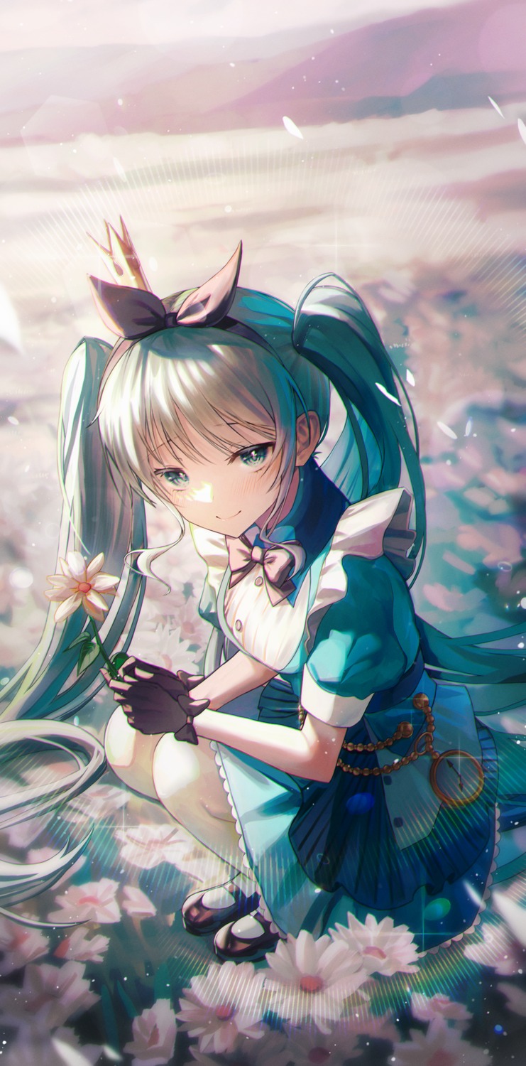 alice alice_in_wonderland cosplay dress han_seol hatsune_miku pantyhose vocaloid