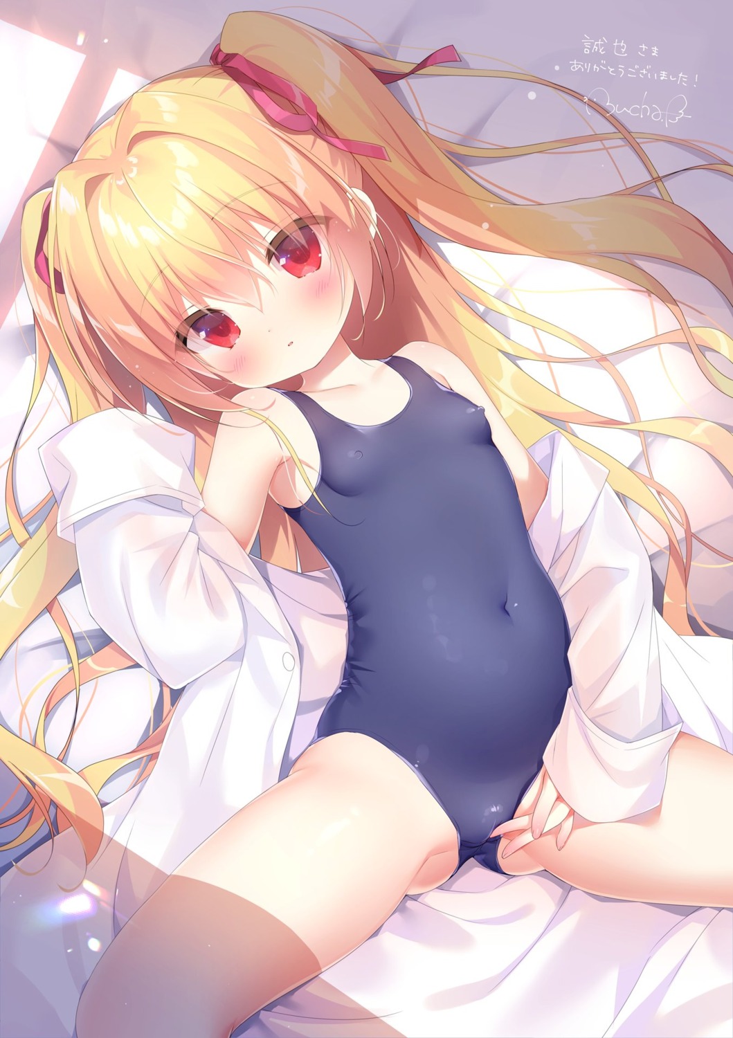 cameltoe erect_nipples irotoridori_no_sekai loli nikaidou_shinku piyodera_mucha school_swimsuit see_through swimsuits