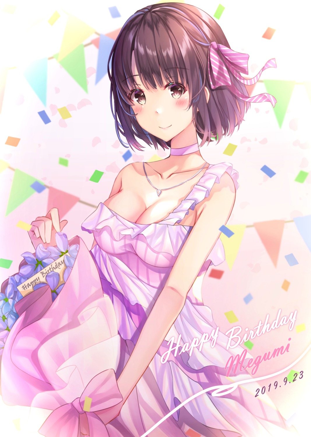 cleavage dress katou_megumi saenai_heroine_no_sodatekata tsukasa0719