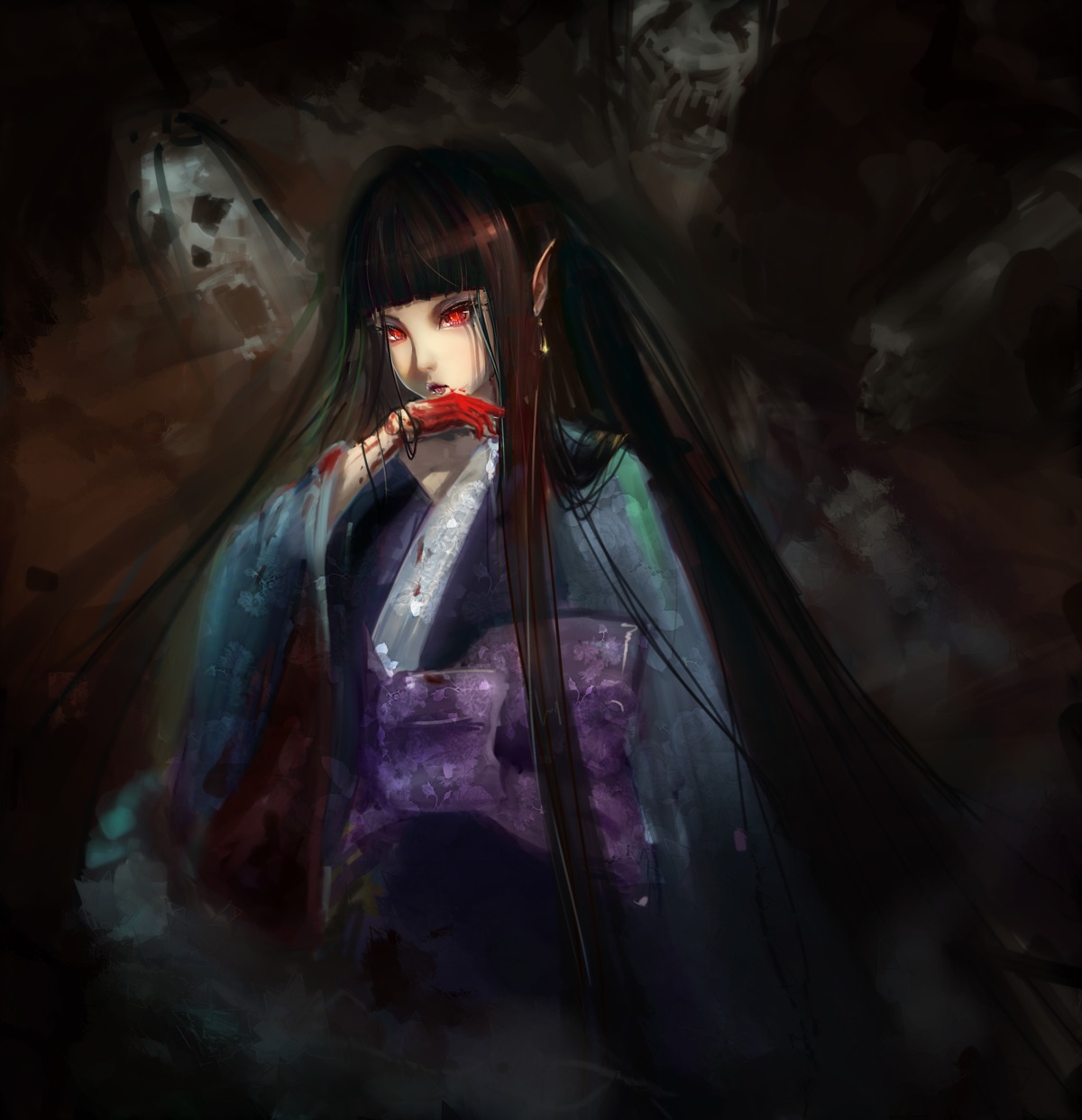 blood fangogogo kimono