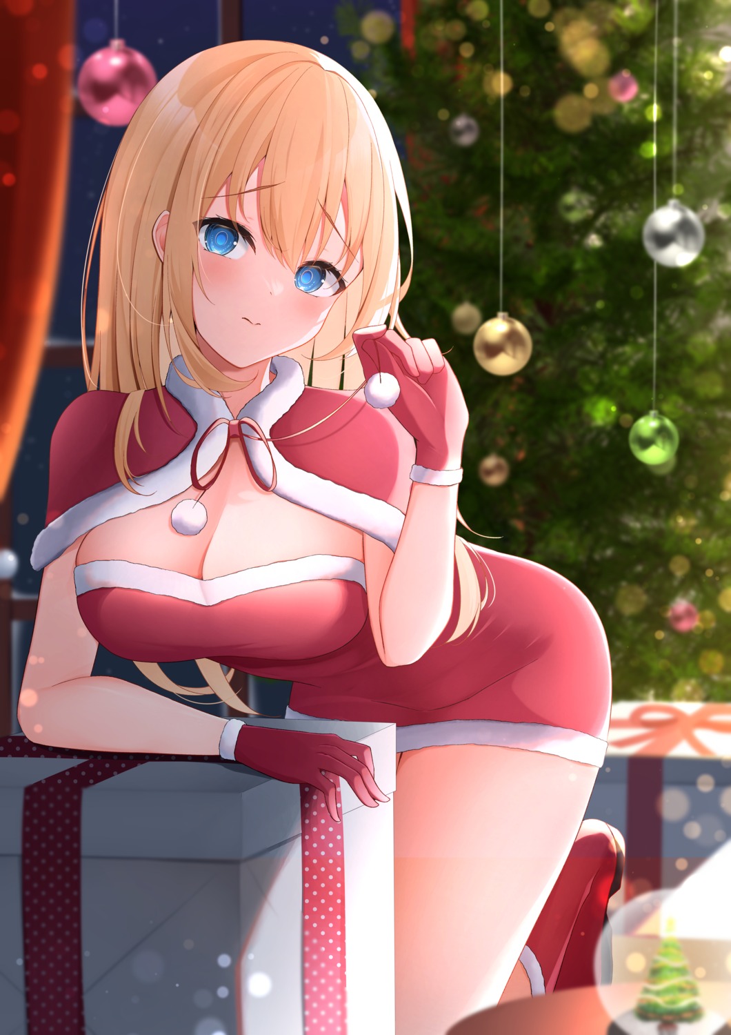 christmas dress ekidona no_bra