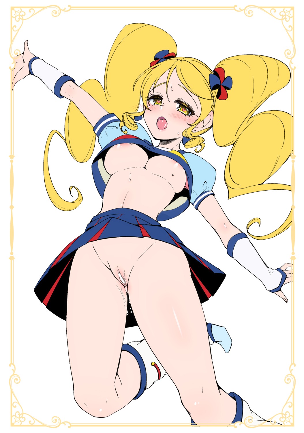 censored cheerleader happiness_charge_precure! miyanoyuki oomori_yuuko pretty_cure pussy pussy_juice