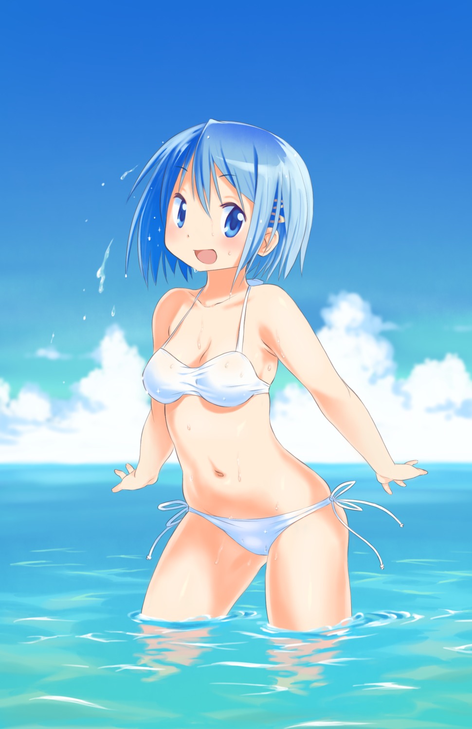 bikini gloamy miki_sayaka puella_magi_madoka_magica swimsuits wet