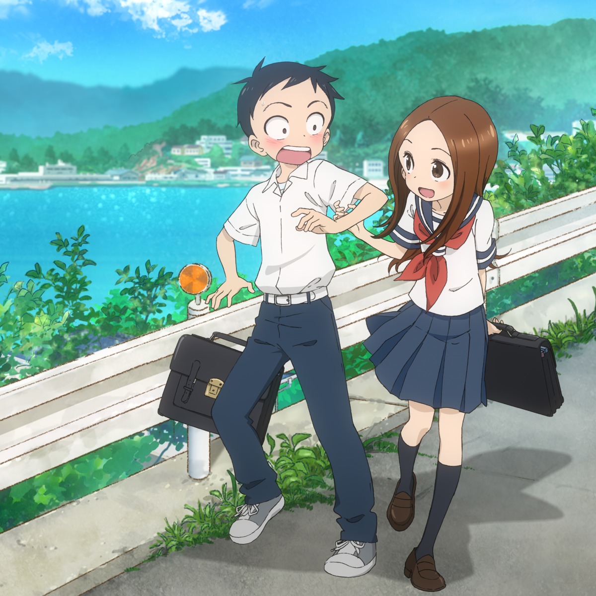 karakai_jouzu_no_takagi-san landscape nishikata seifuku takagi-san