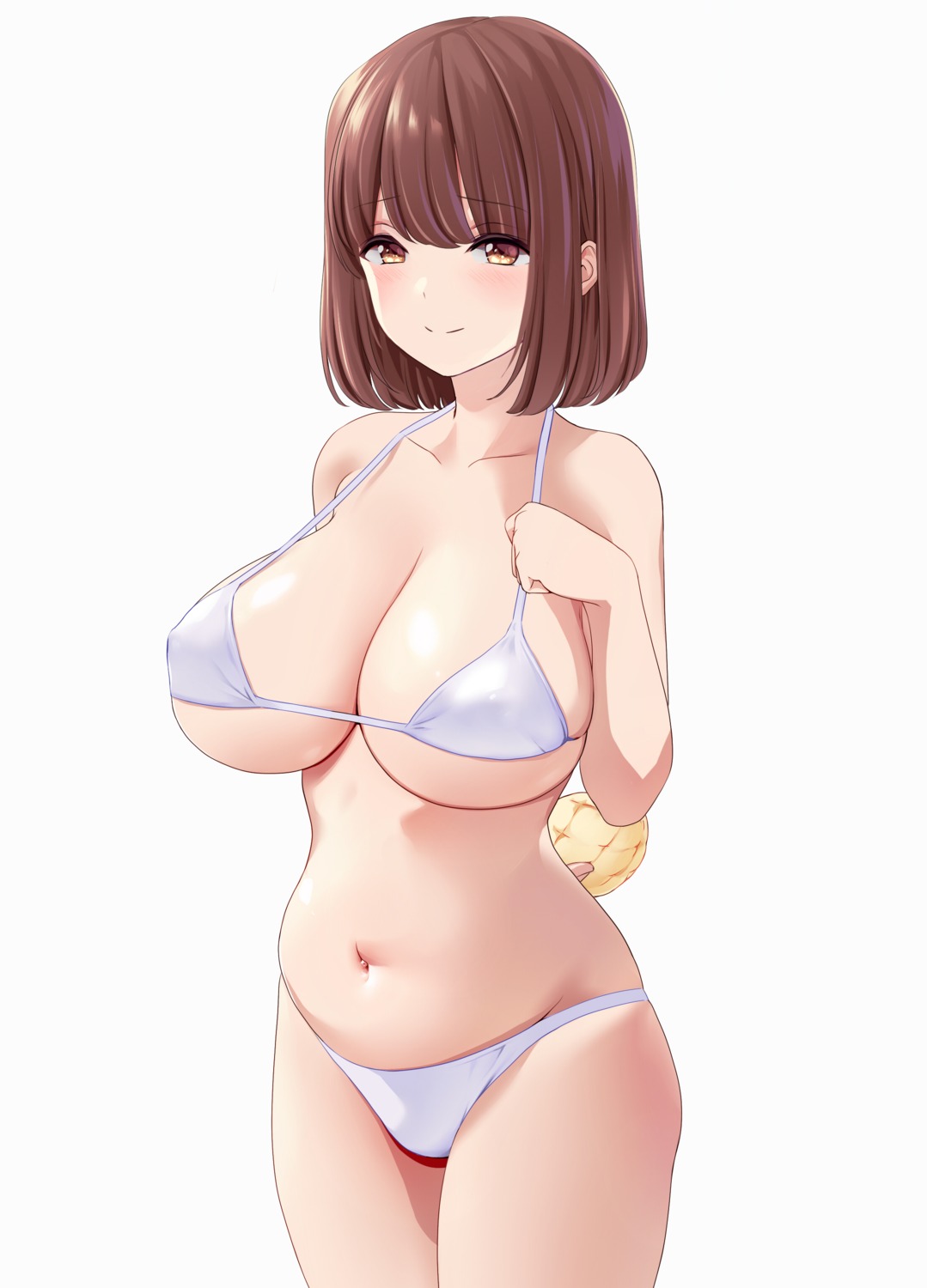 bikini breast_hold erect_nipples marui_koishi swimsuits
