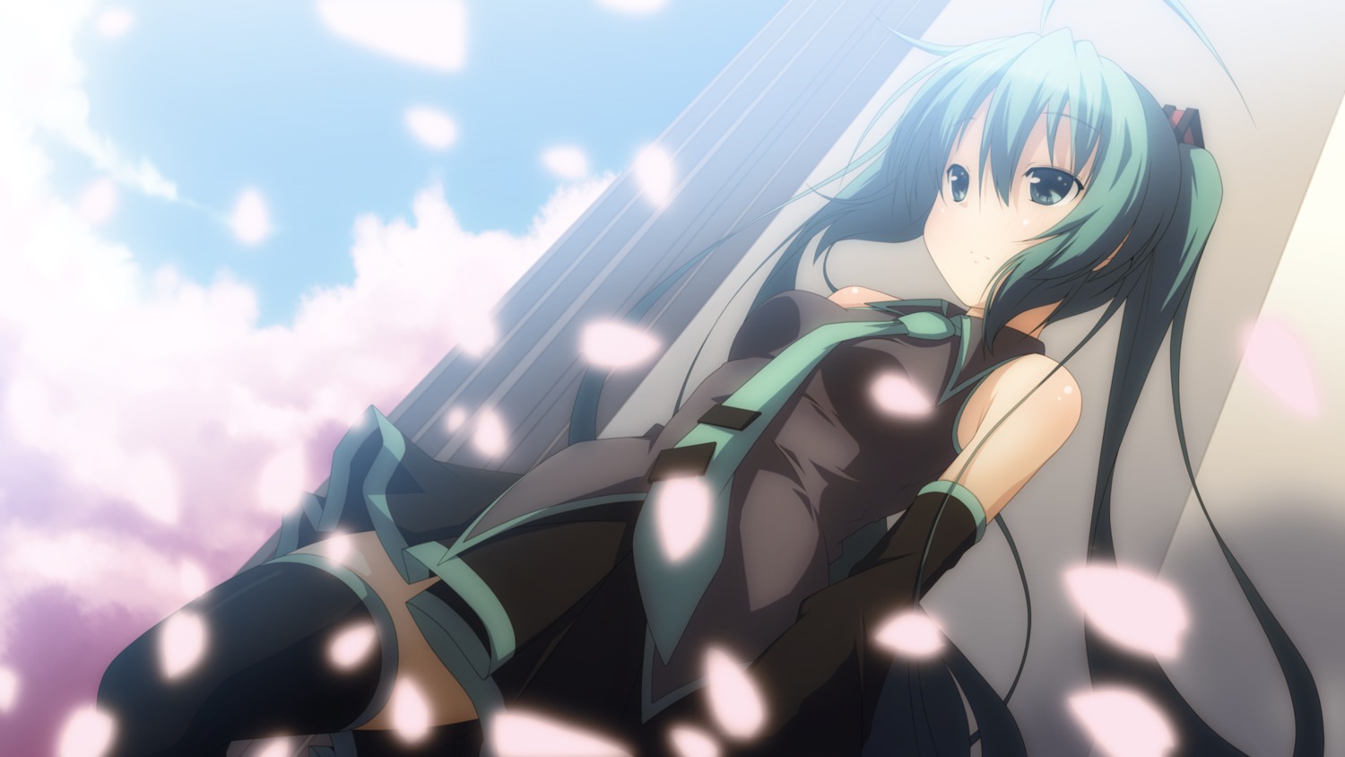 hatsune_miku thighhighs vocaloid yukizuki_kei_(yossa)