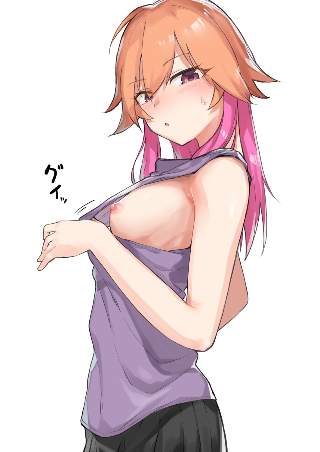 breasts hamita1220 ninomiya_asuka nipples no_bra the_idolm@ster the_idolm@ster_cinderella_girls