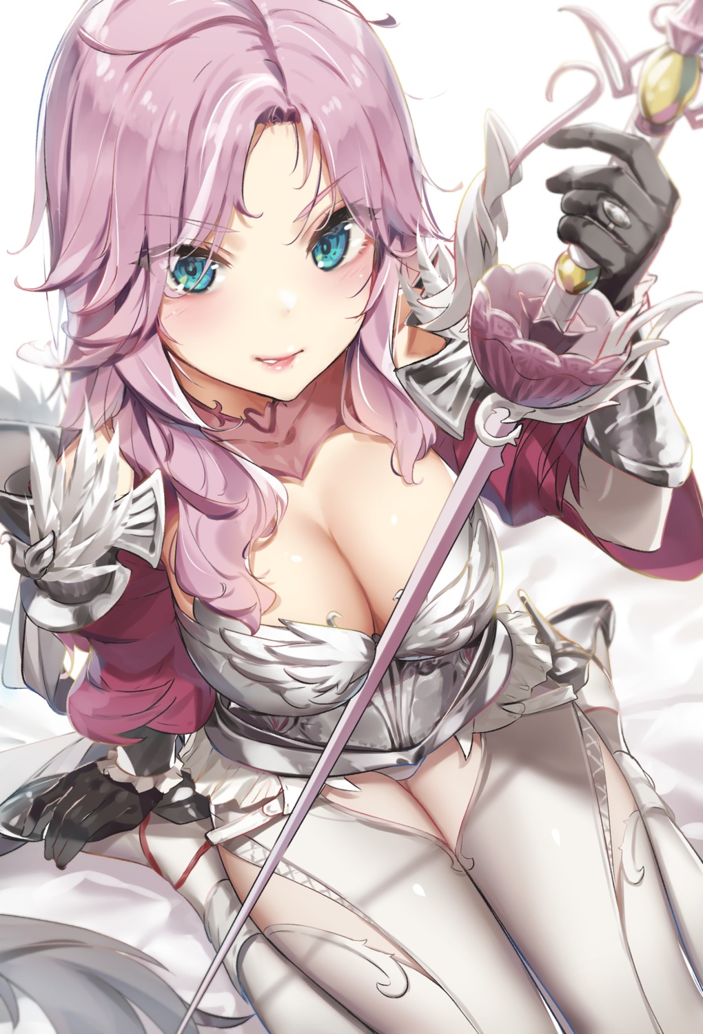 armor cleavage heels pantsu sword wet_elephant