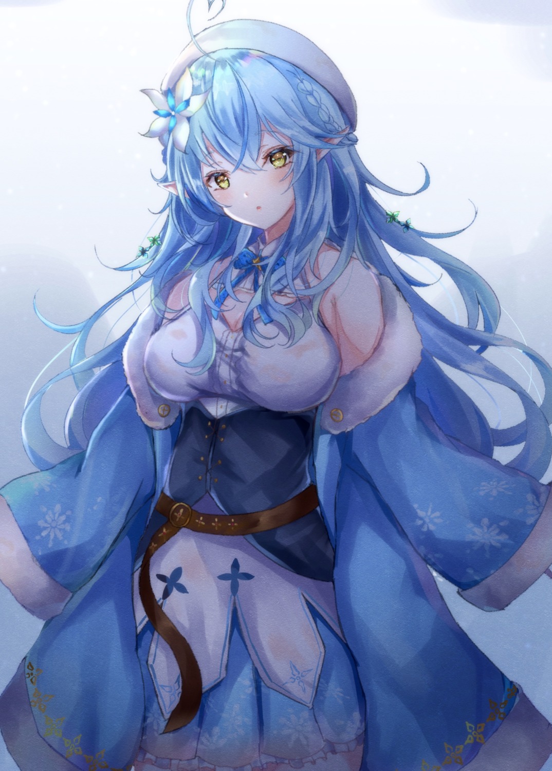 cleavage elf hololive pointy_ears sa-ya2 yukihana_lamy