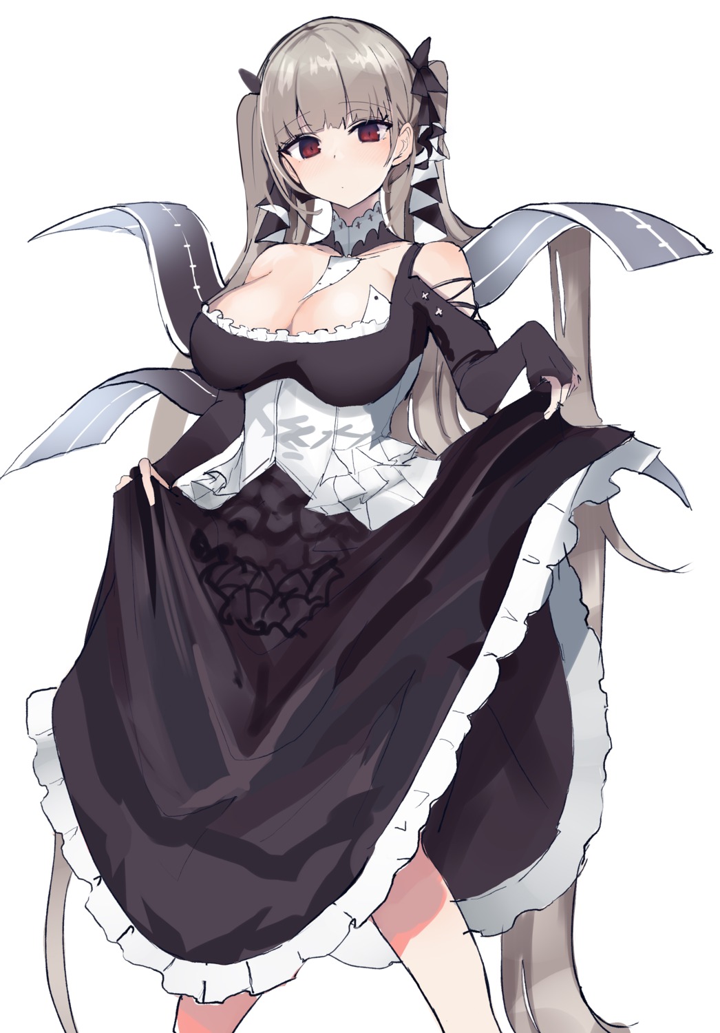 azur_lane formidable_(azur_lane) gothic_lolita hanasaka_houcha lolita_fashion no_bra skirt_lift