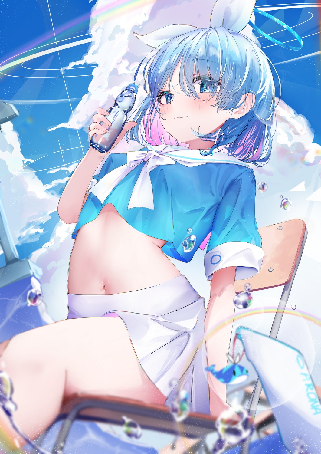 arona_(blue_archive) blue_archive gyoku_seisyoku halo seifuku